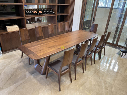 Bộ bàn ăn gỗ óc cho 9 ghế - BBAOC021