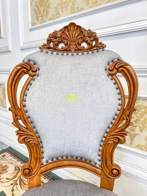 Ghế ăn amalfi gỗ gõ đỏ bọc vải cao cấp GA511