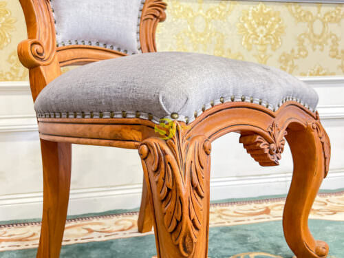 Ghế ăn amalfi gỗ gõ đỏ bọc vải cao cấp GA511