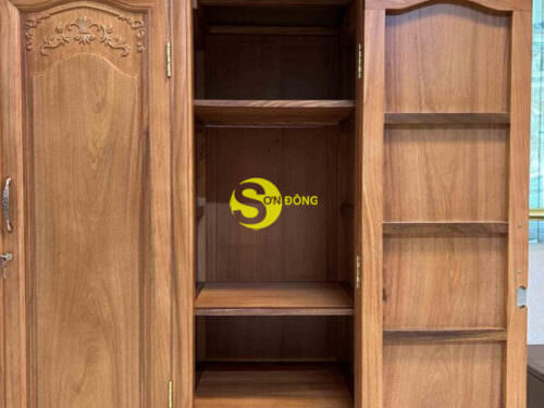 Tủ quần áo gỗ gõ đỏ TQA36