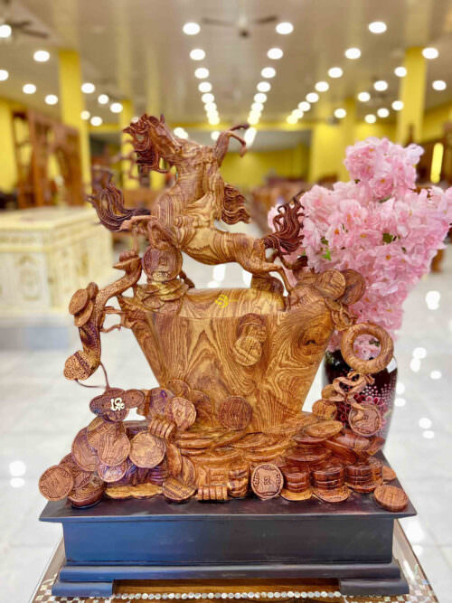 Tượng song mã phi thiên tài lộc TN236 - Hình ảnh 3