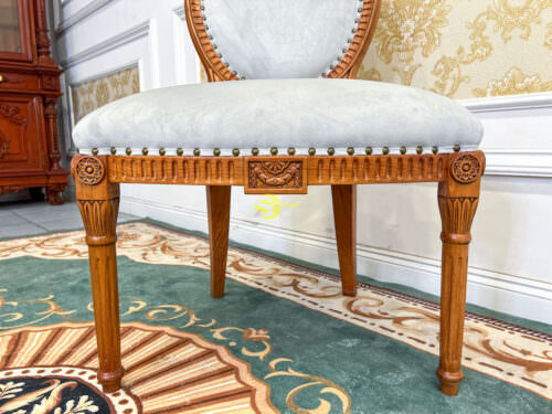 Ghế ăn Seriena Louis Hoàng Gia gõ đỏ bọc nệm - GA532 7 Ghế ăn Seriena Louis Hoàng Gia gõ đỏ bọc nệm