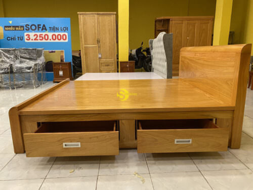 Giường ngủ gõ đỏ GGD009