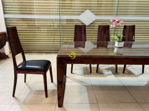 Bộ bàn ăn gỗ cẩm lai phong cách hiện đại