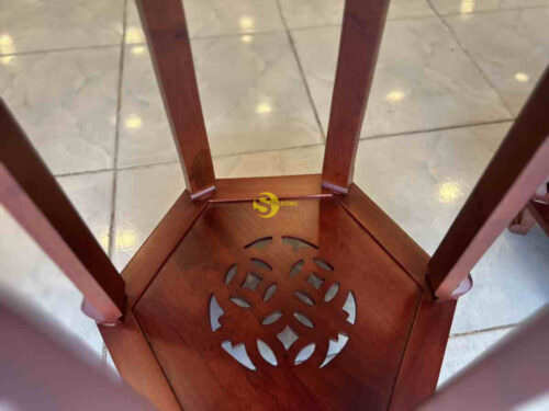 Đôn lục giác gỗ hương cao 81 DG024 - Hình ảnh 4