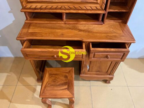 Bàn phấn gõ đỏ cao cấp mẫu mới 90cm - BP015 5 Ban phan go do cao cap mau moi 90cm BP015 7