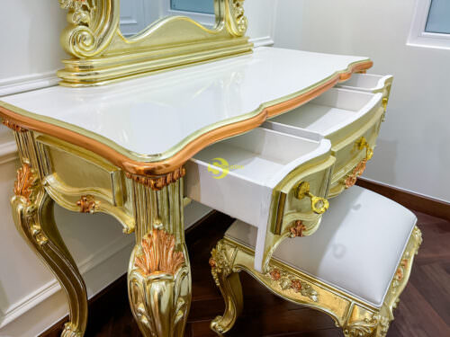Bàn phấn cổ điển hoàng gia gỗ beech BP030