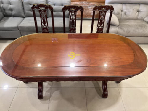 Bộ bàn ăn căm xe 6 ghế ovan BBA1026B - Hình ảnh 3