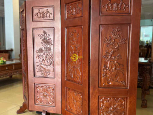 Bo binh phong tu quy go do 4 tam 4