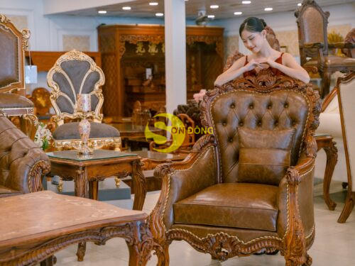 Bo sofa tan co dien Tulipani go Cam Lai cao cap 6 mon BBG4566 8