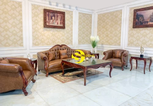 Bộ sofa cẩm lai tân cổ điển 7 món BBG4570 - Ảnh 5