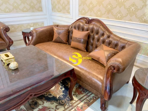 Bộ sofa cẩm lai tân cổ điển 7 món BBG4570 - Ảnh 6
