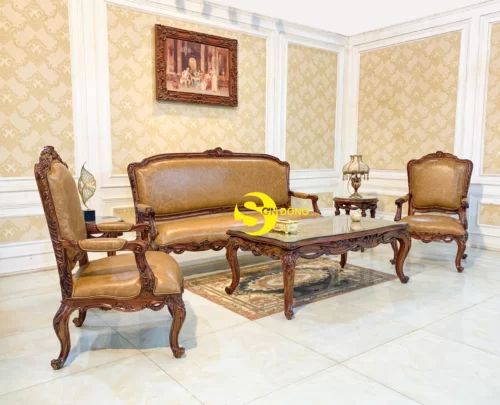 Bộ sofa tân cổ điển Auguri gỗ Cẩm Lai cao cấp - BBG4568 - Hình ảnh 15