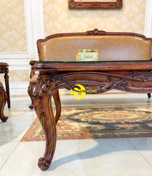 Bộ sofa tân cổ điển Auguri gỗ Cẩm Lai cao cấp - BBG4568 - Hình ảnh 4