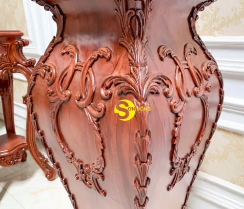 Đôn trang trí cổ điển Hoàng Gia gỗ beech DTT6110 - Ảnh 8