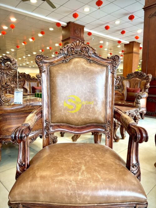Bàn ăn Louis Fidia cổ điển gỗ Cẩm Lai sang trọng - Ảnh 15