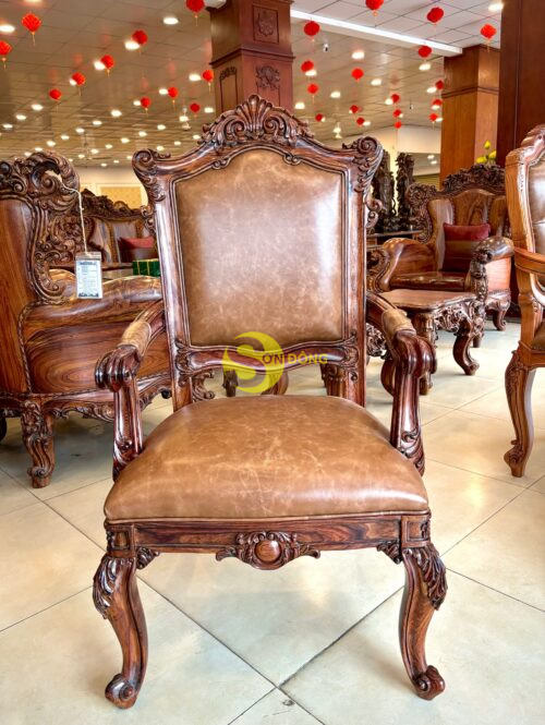 Bàn ăn Louis Fidia cổ điển gỗ Cẩm Lai sang trọng - Ảnh 9