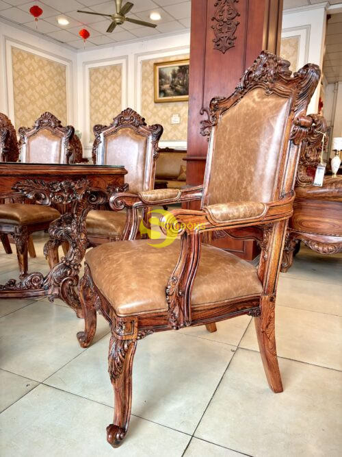 Bàn ăn Louis Fidia cổ điển gỗ Cẩm Lai sang trọng - Ảnh 17