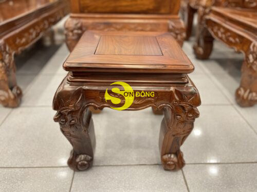 Bộ bàn ghế cẩm lai chạm đào tay 12,6 món BBG425 - Ảnh 8