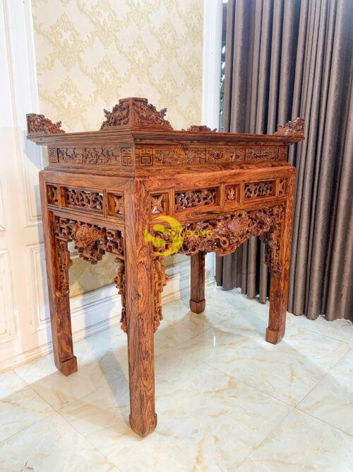 Bàn thờ án gian gỗ cẩm lai-BT402 - Ảnh 11