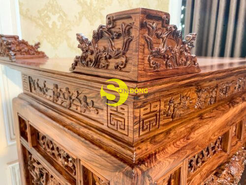 Bàn thờ án gian gỗ cẩm lai-BT402 - Ảnh 8