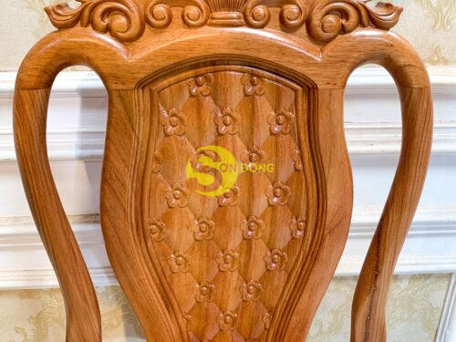 Bộ bàn ăn gõ đỏ 8 ghế chạm tựa hoa mai bàn lượn-BBA2228L 21 Bo ban an go do 8 ghe cham tua hoa mai ban luon 8