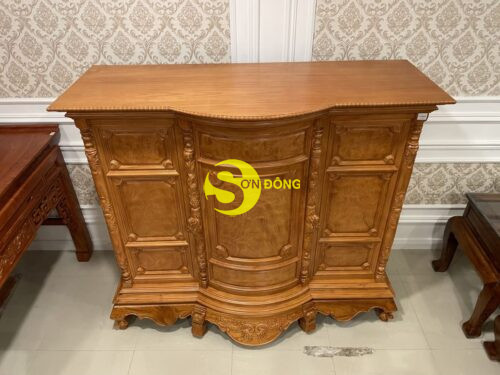 Tủ thờ gõ đỏ trơn 1,76m-SD31 - Hình ảnh 8