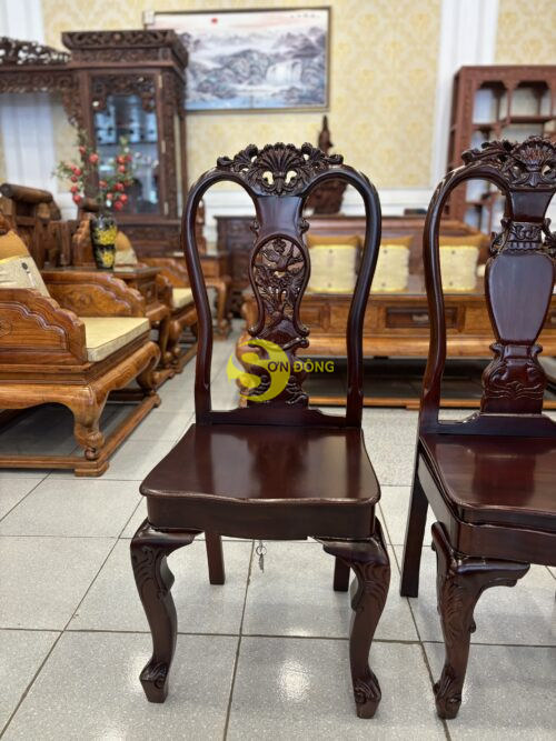 Ghế két sắt gõ đỏ trái đào - Hình ảnh 2