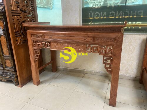 Bàn thờ triện hoa sen gỗ hương đá 1m76 SD2121 - Hình ảnh 6