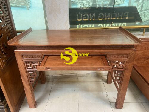 Bàn thờ triện hoa sen gỗ hương đá 1m76 SD2121 - Hình ảnh 2