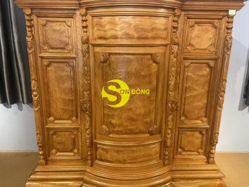Tủ thờ gõ đỏ trơn 1,53m-SD31A - Hình ảnh 3