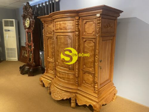 Tủ thờ gõ đỏ trơn 1,53m-SD31A - Hình ảnh 4