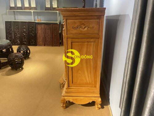 Tủ thờ gõ đỏ trơn 1,53m-SD31A - Hình ảnh 5