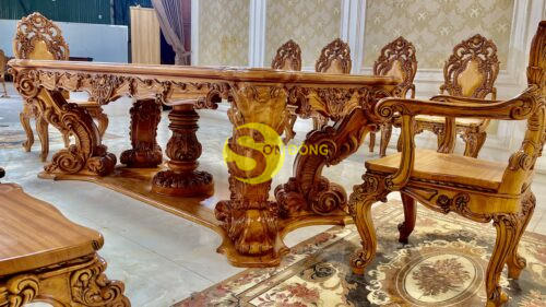 Bộ bàn ăn hoàng gia Louis Minerva - Ảnh 10