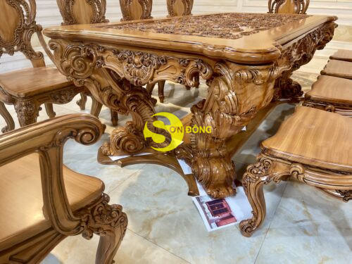 Bộ bàn ăn hoàng gia Louis Minerva - Ảnh 3