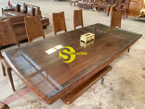 Bộ bàn ăn hiện đại 10 ghế, gỗ óc chó BBA701 - Ảnh 9