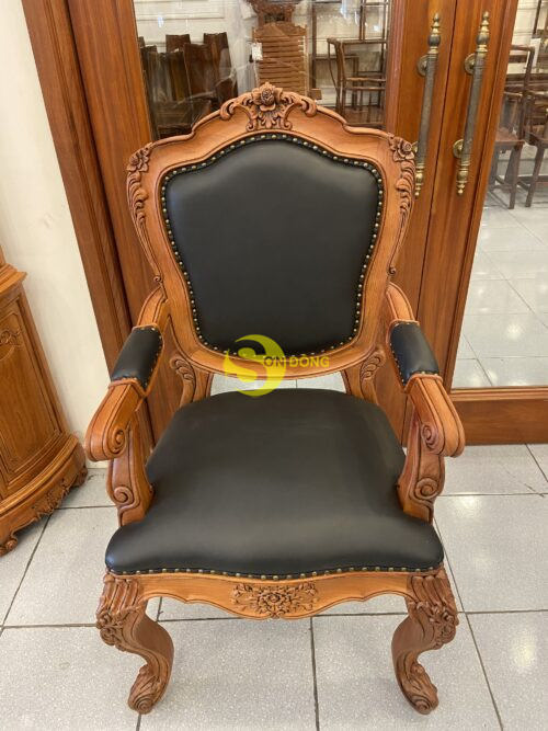 Ghế làm việc Victoria cổ điển, bọc da - GGD071 - Hình ảnh 3