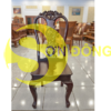 Ghế két sắt căm xe chạm chim mai GA113