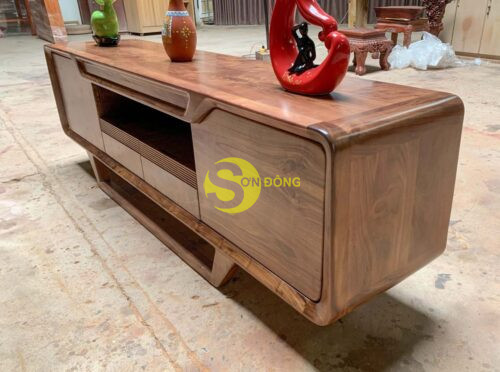 Tủ tivi hiện đại gỗ óc chó TTV701 - Ảnh 6