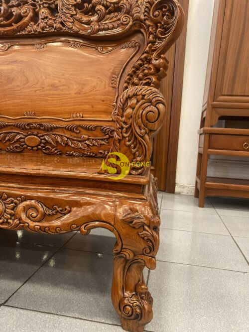 Bộ bàn ghế hoàng gia hoa hồng hương đá chân 12, 6 món BBG385 - Ảnh 4