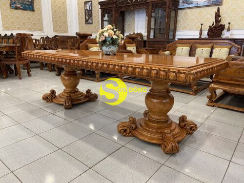 Mặt bàn ăn Hoàng Gia nguyên khối (2370*102*12) - Hình ảnh 2