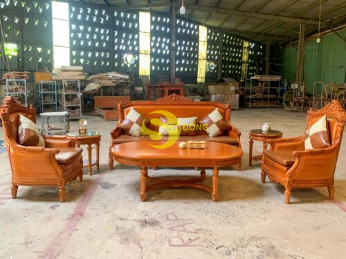 Bo sofa tan co dien lusso tua cong go go do 16