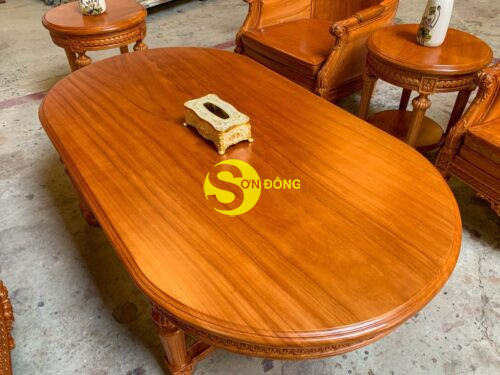 Bộ sofa tân cổ điển Lusso tựa cong gỗ Gõ Đỏ - BBG2562 - Ảnh 18