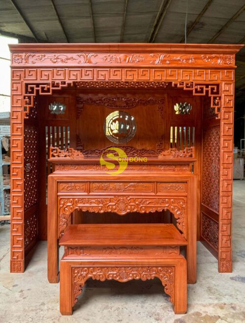 Combo bộ vách thờ 100% gỗ hương đá 100%