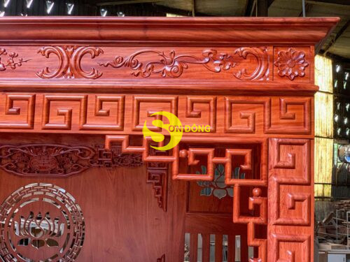 Combo bộ vách thờ 100% gỗ hương đá 100% - Hình ảnh 8