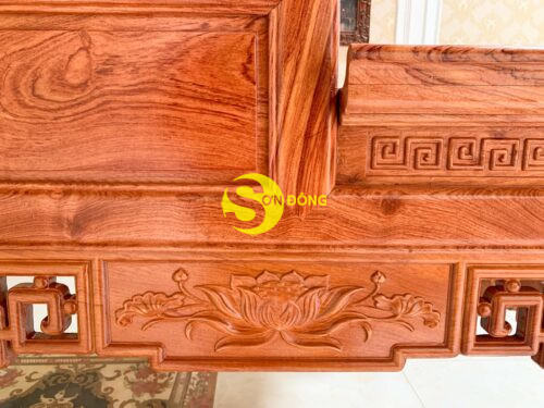 Bàn thờ tam cấp hoa sen Hương Đá 1m53 - SD3218 - Ảnh 8