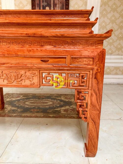 Bàn thờ tam cấp hoa sen Hương Đá 1m53 - SD3218 - Ảnh 5