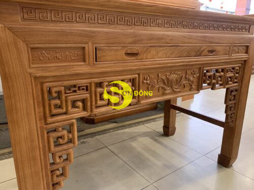 Bàn thờ chung cư nhị cấp hoa sen 1.53m SD5351 - Hình ảnh 7