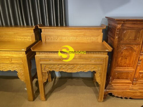 Bàn thờ chung cư nhị cấp hoa sen 1.27m SD5361 - Ảnh 5
