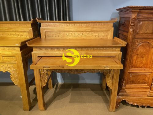 Bàn thờ chung cư nhị cấp hoa sen 1.27m SD5361 - Ảnh 4